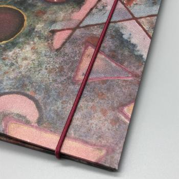 Ordner Ringbuch A5 rot Gemälde Gummikordel